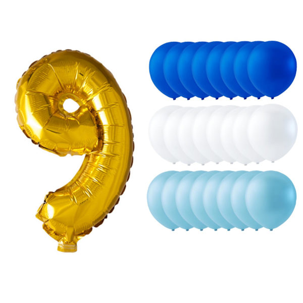 Balloner fødselsdag talballon & latex balloner MultiColor 9