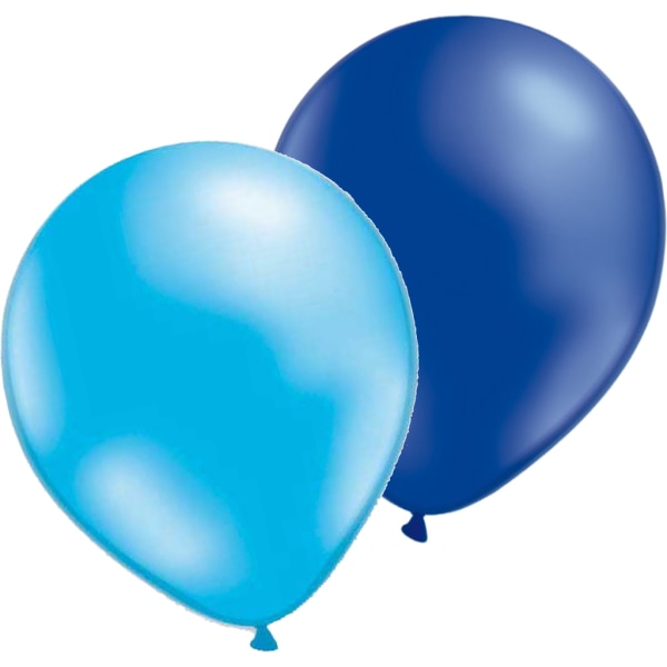 Ballonger 12-pakning blandet Lyseblå Blå Metallic Blue
