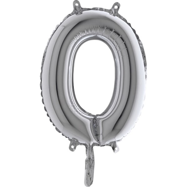 Bogstavsballon sølv - 35 cm (14") Silver O