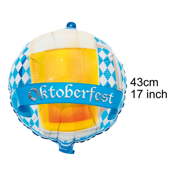 Oktoberfest-ilmapallo Foliopallo Baijerin olutfestivaali Houkutteleva Hauska Kauniit värit Täydellinen keskipiste Multicolor