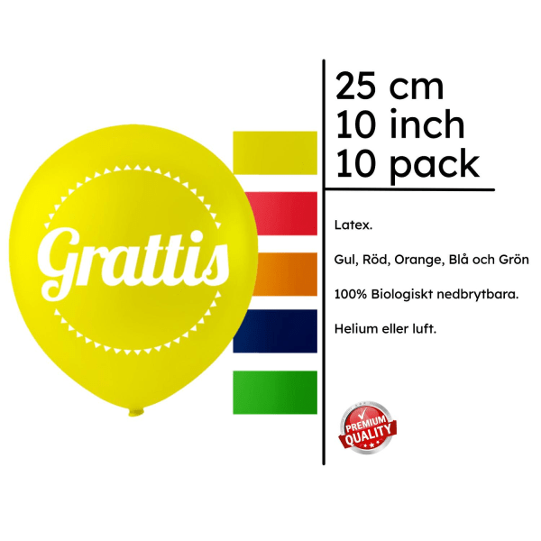 Sekalaiset onnitteluilmapallot Multicolor
