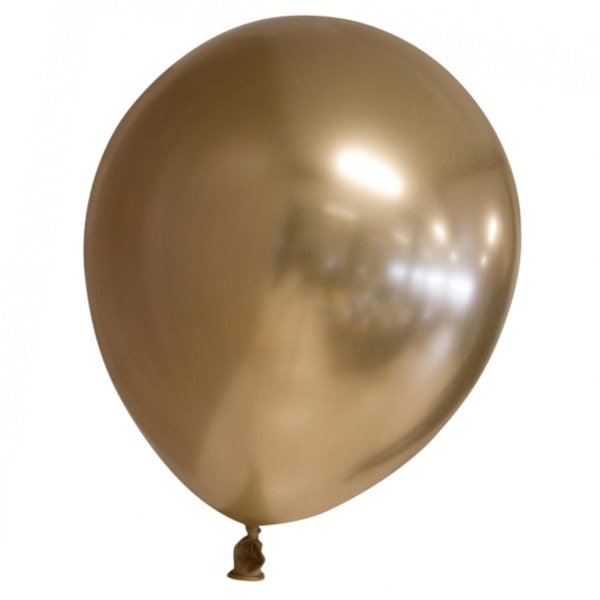 Guld Chrome balloner 10-pak 30cm - Bæredygtige Helium Latex luftballoner til fest, bryllup, nytår og fest, biologisk nedbrydelige Gold