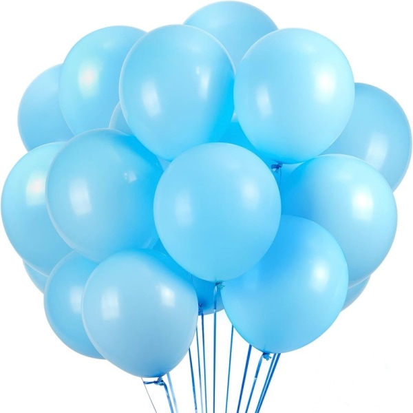 Ballonger Latex Lyseblå 25-Pakning 30 Centimeter Light blue