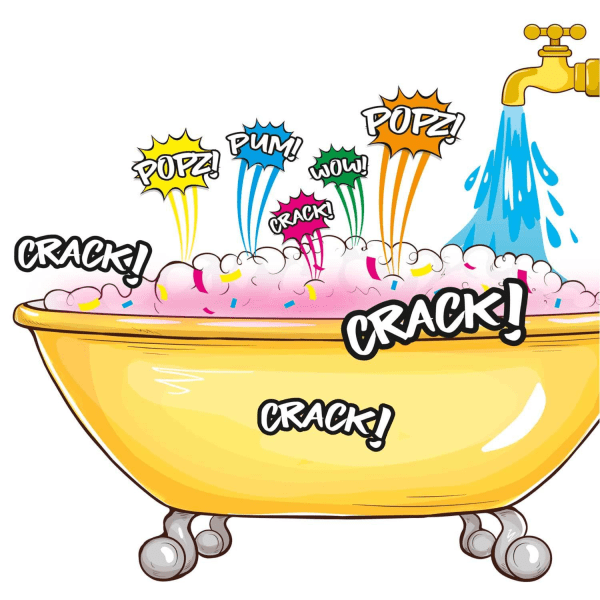 Kylpysuolat, kylpylisäaineet, värikäs lapsille- maagiset, tuoksuvat kylpysuolat lapsille Popz 3-pakkaus Multicolor