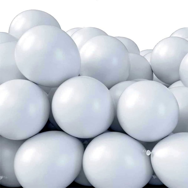 Hvide balloner til bryllupper - 25-pak, Helium-kvalitet, miljøvenlig, høj kvalitet White