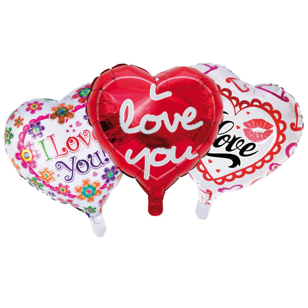 Hjerteballoner til en kærlig Valentinsdag - Folieballoner Hjerteformet Sæt stemningen med romantiske balloner Red