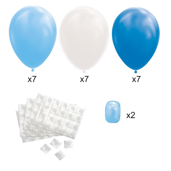 Takballonger Ballongkit Blå Vit 1 Set Ballonger Blå