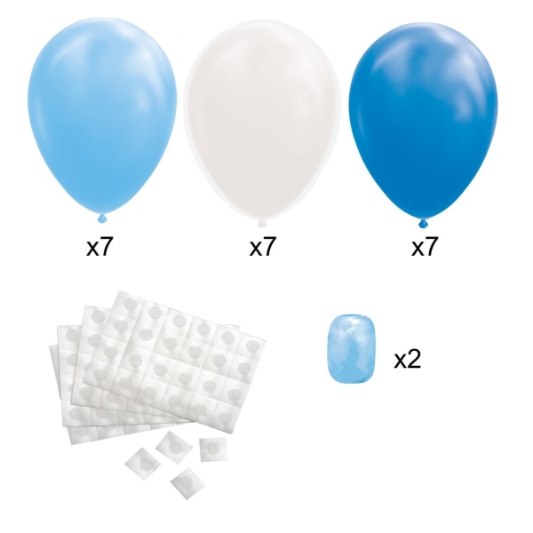 Takballonger Ballongsett Baby Shower Bursdag Blå Hvit 1 Sett Blue