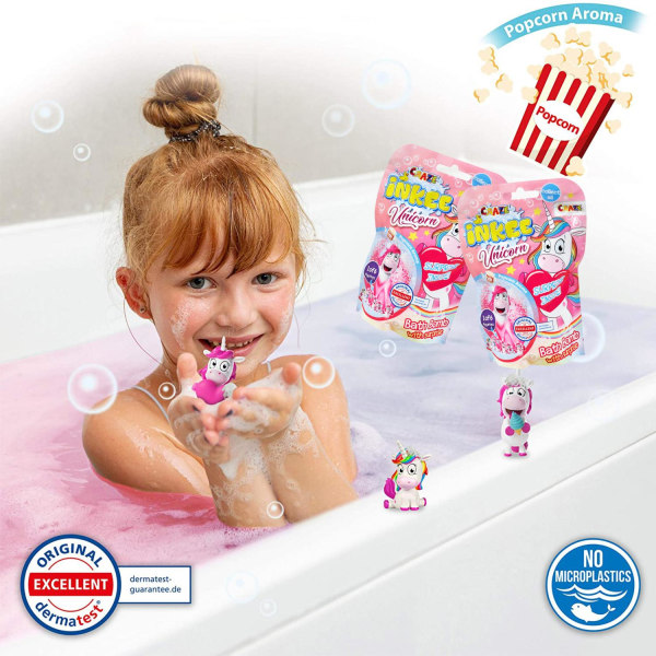 Bath Bomb Kids Surprise Unicorn 2-pakning - Flerfarget, sprudlende og duftende Multicolor
