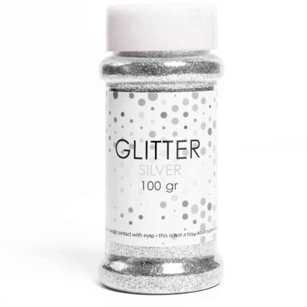 Silver Glitter 100 gram Ballongglitter Scrapbooking, Gör-det-själv Hantverk - Högkvalitativt Hantverksglitter för Dekorationer och Korttillverkning Silver