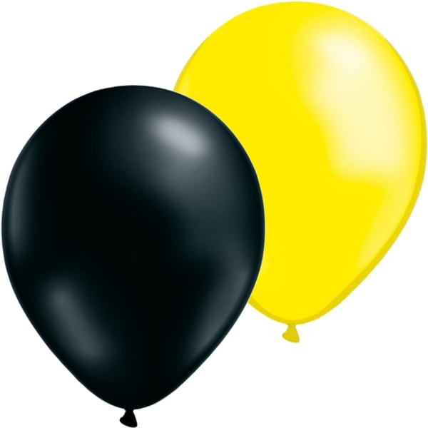 24 kpl ilmapallot Keltainen ja musta- 30cm (12") Multicolor