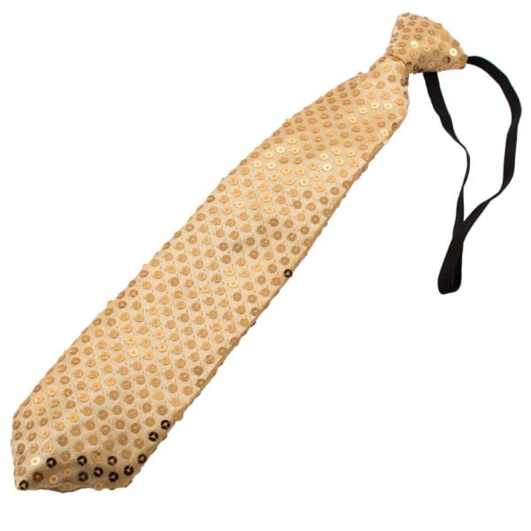 Tie kulta vilkkuva LED - hauska solmio, paljetti - strassit solmio paljetteja - helppokäyttöinen Gold one size