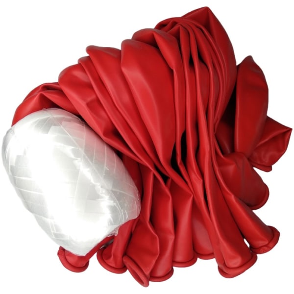 Punaiset lateksi-ilmapallot 15-pakkaus sisältää ilmapallonauhan - täydellinen juhliin, häihin, lastenjuhliin, häihin, koristeluun ja teemajuhliin Red 30 cm