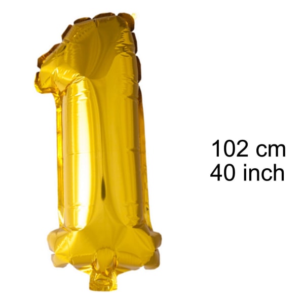 Numeroilmapallo Kulta metallinen 102 cm (40") Gold 1