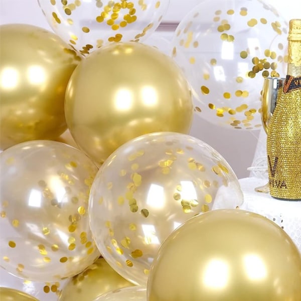 Ilmapallot Confetti, Juhlat Syntymäpäivä Uudenvuoden Kulta Gold