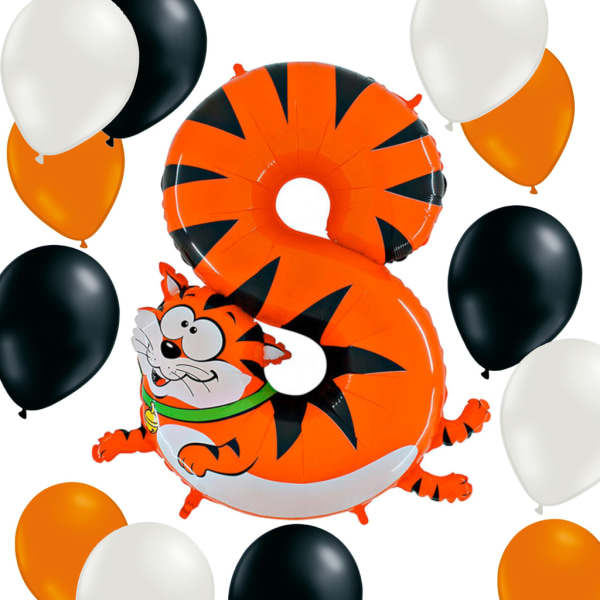 Animaloons nr 8 Cat Character Ballon + 12 latex balloner Multicolor