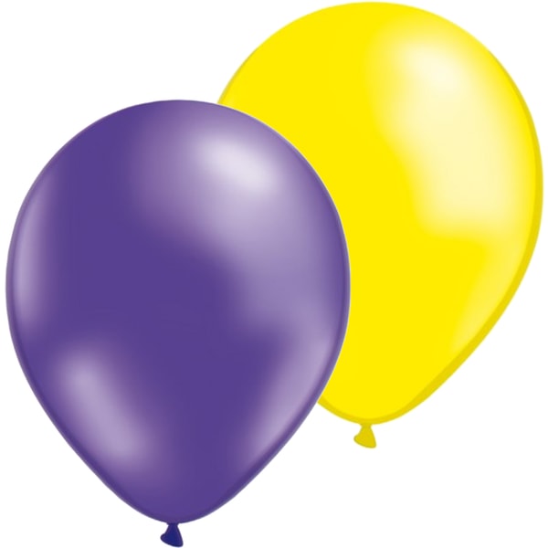 Ilmapallot 24 kpl Violetti ja Keltainen - 30 cm Multicolor