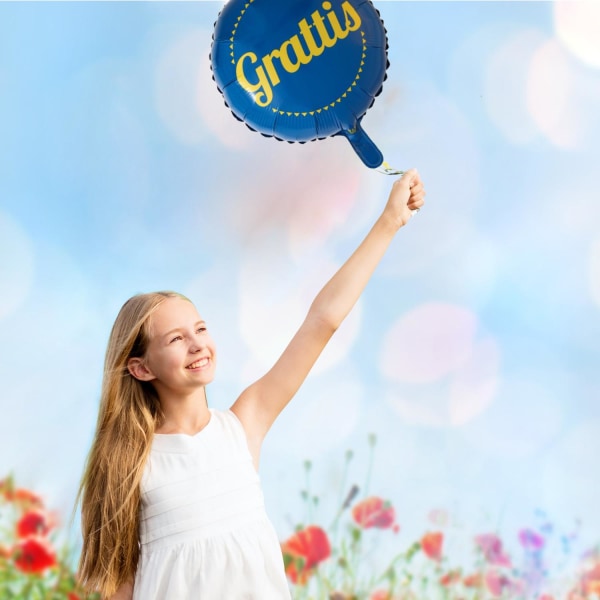 Grattis! Ballon i Sverige Flagfarver til festlige lejligheder - Indret med stil og glæde Blue