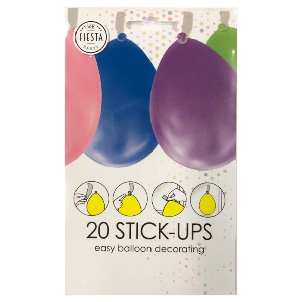 Ballongfästen Stick Ups 20-Pack - Enkelt för Bröllop, Barnkalas & Festdekorationer | Tak & Vägg Ballonghängare