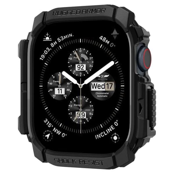Spigen Rugged Armor - Case for Apple Watch 10 46 mm (Matte Black)