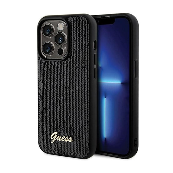 Guess Sequin Script Metal - Case for iPhone 13 Pro Max (black)