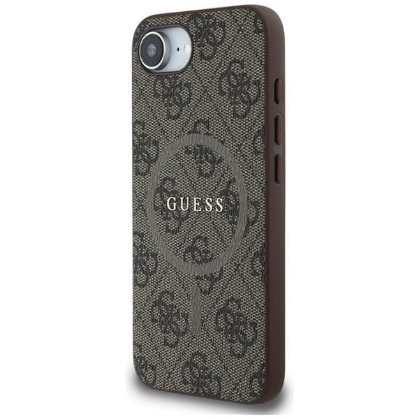Guess 4G Ring Classic Logo MagSafe - Case for iPhone 16e (brown)