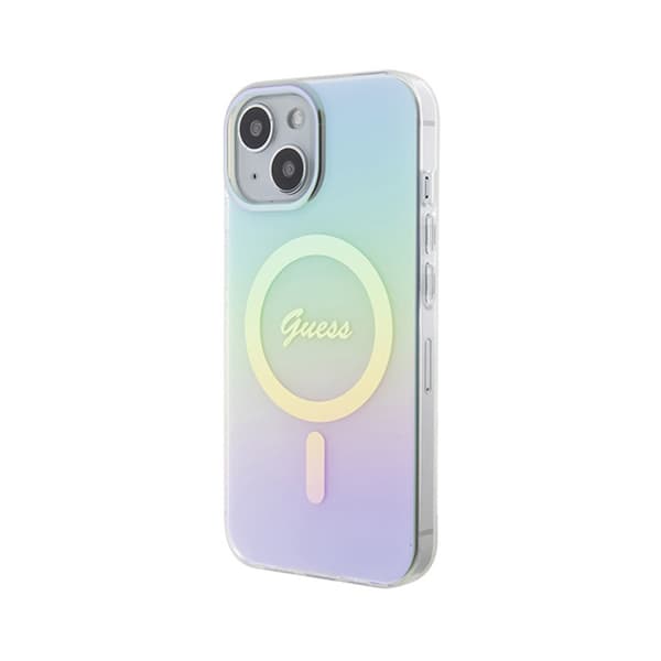 Guess IML Iridescent MagSafe - iPhone 15 Case (turquoise)