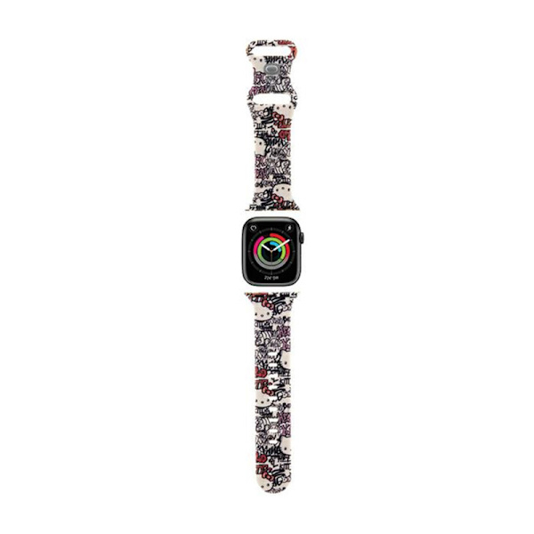 Hello Kitty Silicone Tags Graffiti - Strap for Apple Watch 38/40/41 mm (beige)