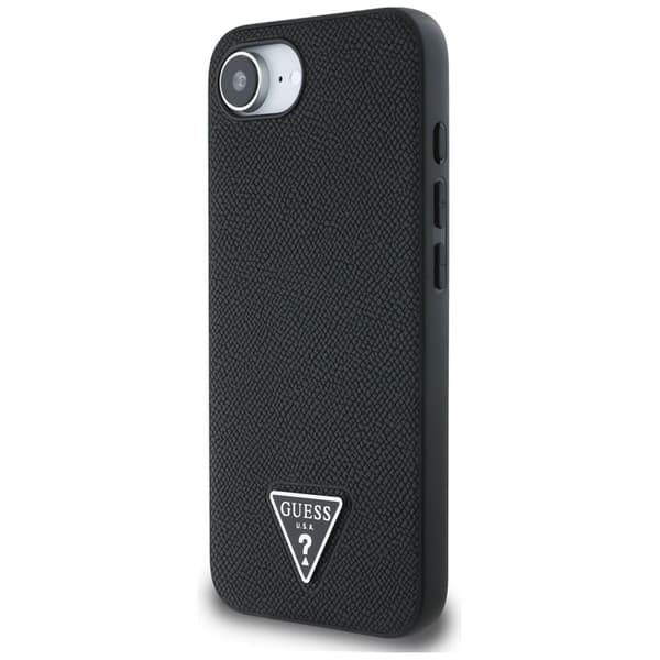 Guess Grained Triangle MagSafe - Case for iPhone 16e (black)
