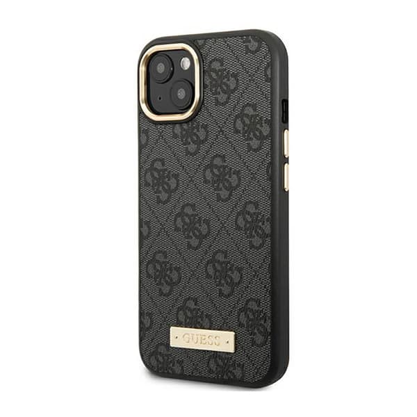 Guess 4G Logo Plate MagSafe - Case for iPhone 14 Plus (Black)