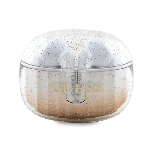Guess Glitter Gradient - TWS Bluetooth headphones + charging case (gold)