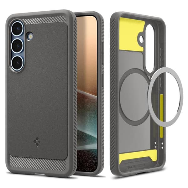 Spigen Rugged Armor Mag MagSafe - Case for Samsung Galaxy S25 (Marble Grey)