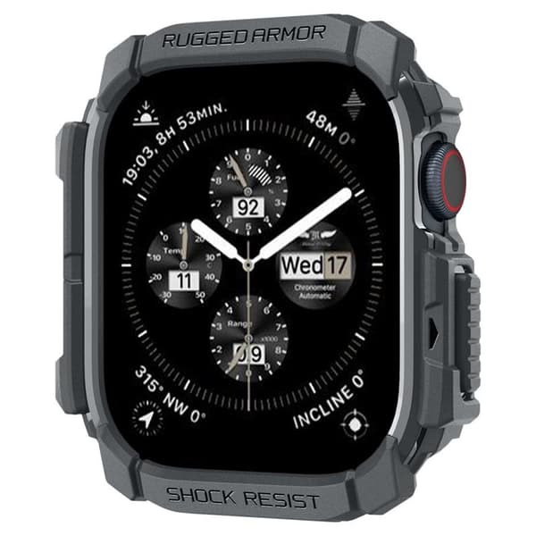 Spigen Rugged Armor - Case for Apple Watch 10 46 mm (Dark Grey)