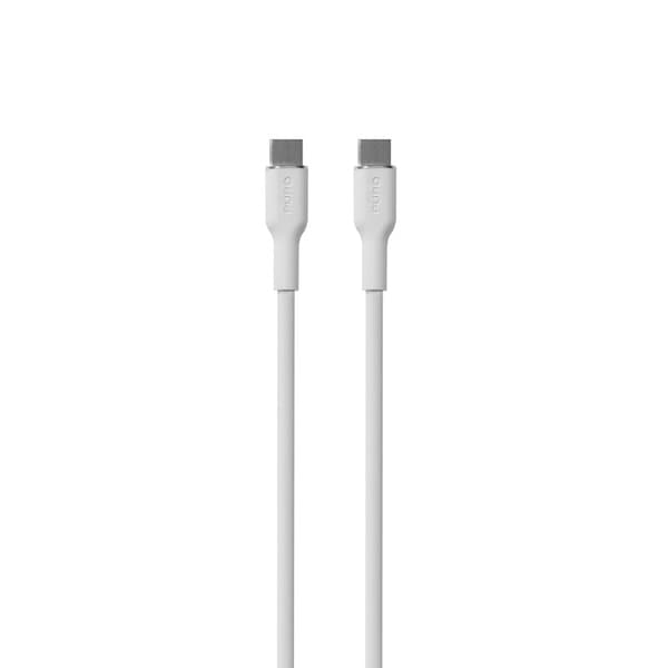 PURO ICON Soft Cable - Kabel USB-C do USB-C 1,5 m (White)