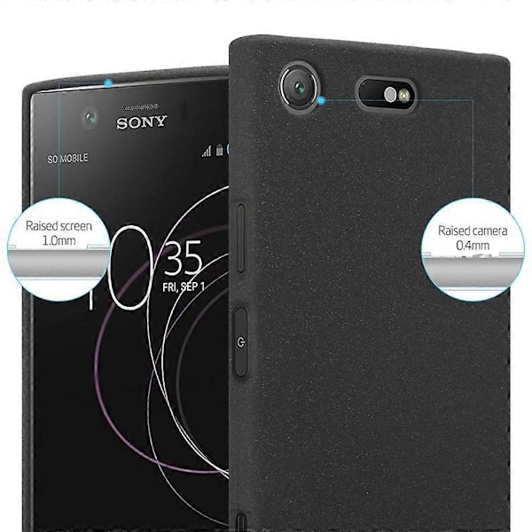 (FROST SVART) Sony Xperia XZ1 COMPACT Deksel Beskyttelsesdeksel TPU