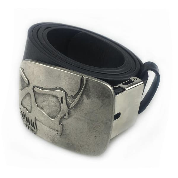 Skull Bæltespænde USA Pin Lukning Metal Biker Bælte