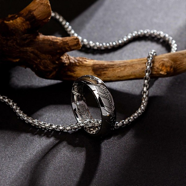 Miesten Retro Sormus Kaulakoru Titaani Teräs Solisluuketju Unisex Choker Arkikäyttöön Kaulaketju Asusteet Musta