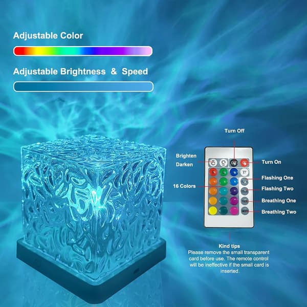Ocean Wave Projektorlys, 16 Farver Midnight Aura Lampe med Touch Control Aurora Glow Lampe