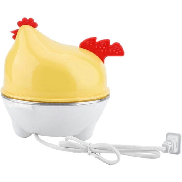Äggkokare, Matlagningsapparat för 1-6 Ägg, Multifunktionellt Köksredskap som Gåva, Äggkokare med Ångplatta i Rostfritt Stål 220V (15 * 16cm)