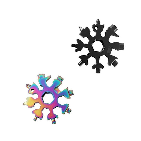 2 st Multifunktionella Snönycklar Snöverktyg Portabla Kombinations Åttkantiga Skruvmejslar Utomhusutrustning Hårdvaruverktyg Snönycklar B