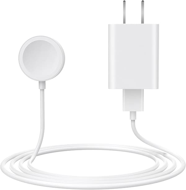 EGK Magnetisk Hurtigoplader til Apple Watch, Trådløst Opladerkabel til Alle iWatch Serier (1 m)