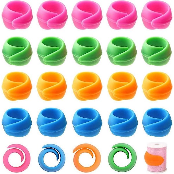 (4 Farver) 24 stk. Spoleklemme Trådspoleholder Syning Bobbin Holder Klemme til Sy- og Broderimaskine Trådspole