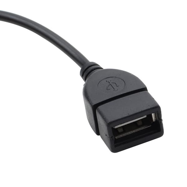 USB-kontakt, AUX, 3,5 mm jack for lyddata ladekabel svart