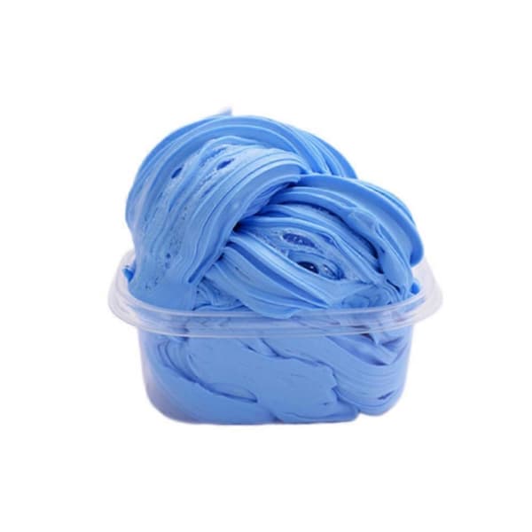 (Blå) Fluffy Slime Candyfloss Mudder Floam Sky Kitt Stressaflastende Legetøj til Børn Gaver