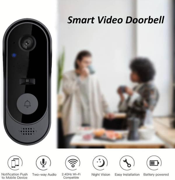 Smart WiFi Video Dørtelefon med 2K Kamera og Kamera - Låse Dørtelefon