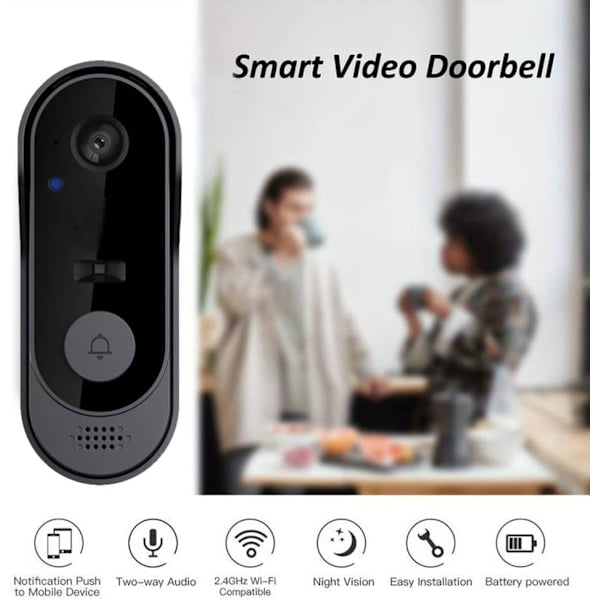 Smart WiFi Video Intercom med 2K Kamera och Kamera - Lås Intercom