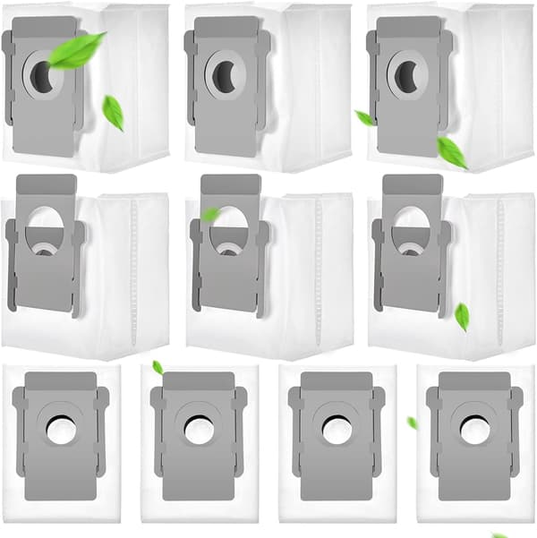 Pakke med 10 støvsugerposer til iRobot Roomba I7, I7 S9, J7+, E5, E6, E7 erstatningsposer til iRobot Roomba I7