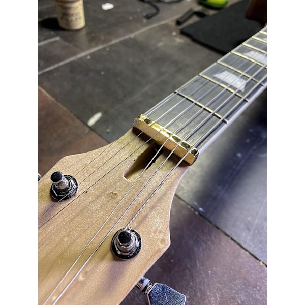 6-strängad 42 mm slitsad mässingssadel för LP EPI elgitarr, reservdelar