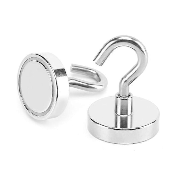 3 st (Silverfärgad Förpackning) Extra Starka Magnetiska Krokar med Kylskåpskrok, Kraftig Kryssningskrok för Tak, Liten Magnetisk Krok för Skåpbil, Vägg