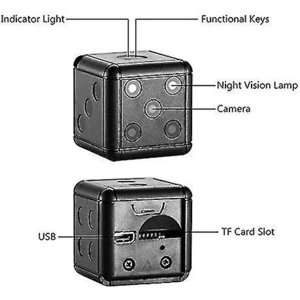 Dice Minikamera Hd 1080p Dv och infraröd rörelsedetektion